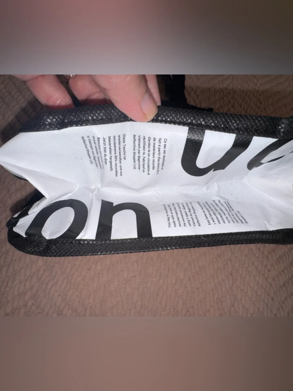 Lululemon store merchandise reusable bag. Small